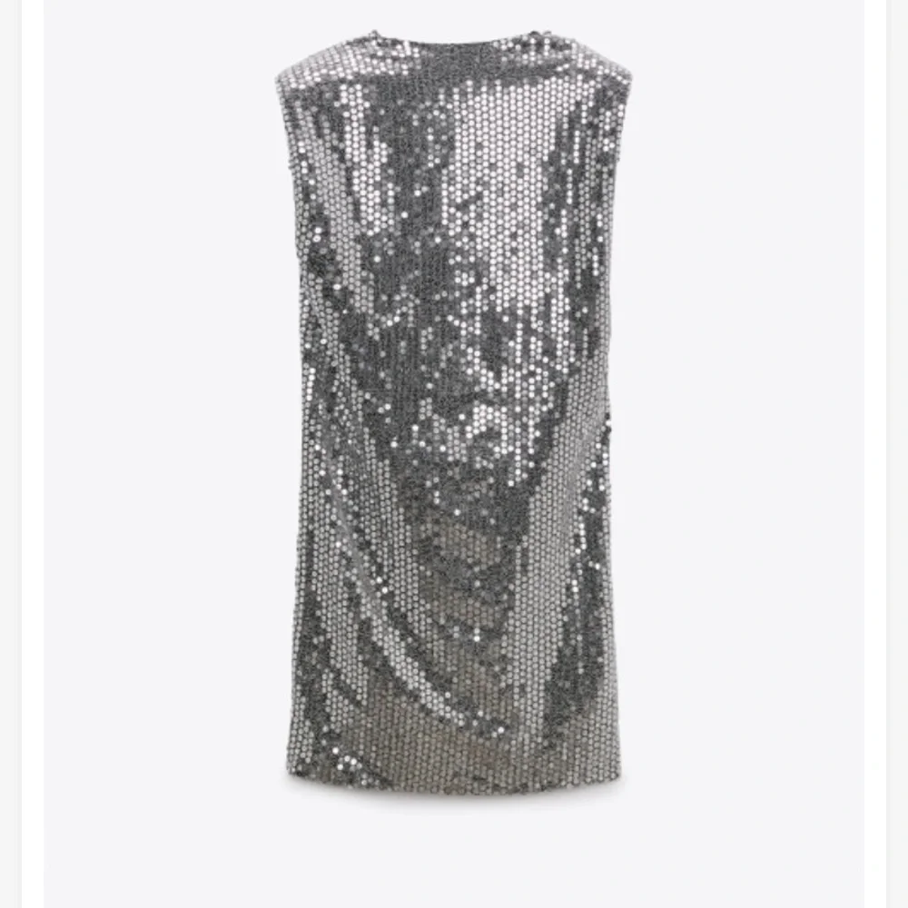 NWT Zara Silver Sequence Party Dress Size Large L and Medium M - Picture 6 of 7